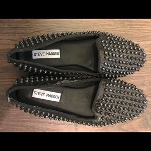 Steve Madden Black Spiked flats